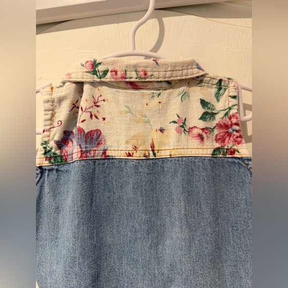 Denim Floral Kids Dress - Picture 5 of 10